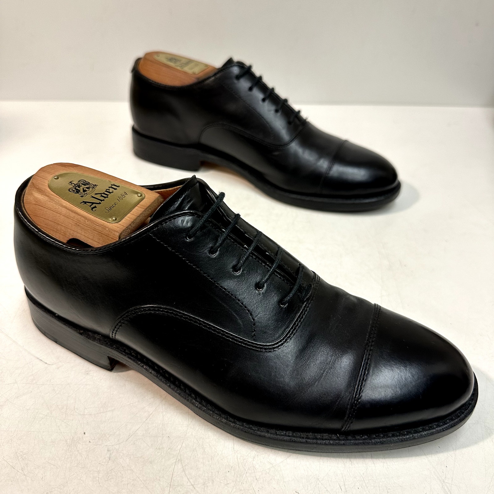 Fully Resoled Grant Stone X J. Crew Black Cap Toe Oxford Bench Made Euc 7 D — image 5 of 8